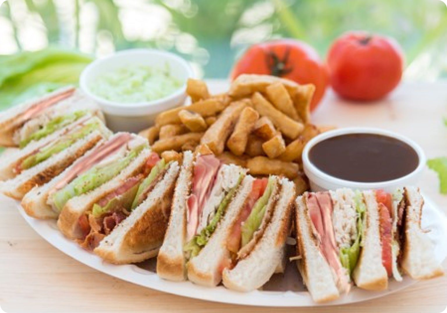 Club sandwich in summer time