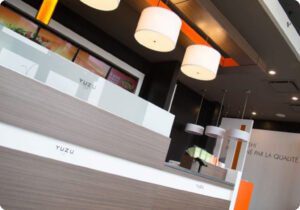 Dining area of a Yuzu restaurant
