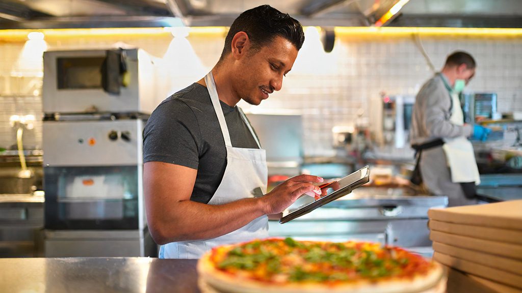 Prise de commande dans une pizzeria